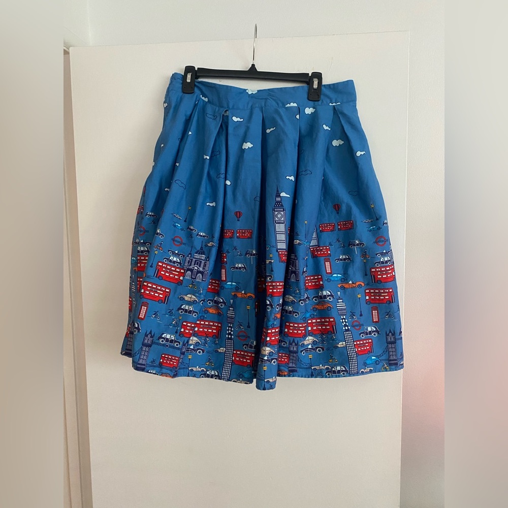 london print skirt